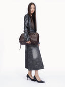 SOFT COLLAR BRIEFCASE - CHOCOLATE