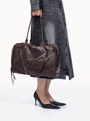 SOFT COLLAR BRIEFCASE - CHOCOLATE
