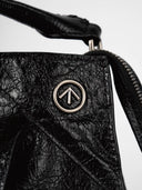 COLLAR L TOP HANDLE BAG - BLACK