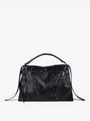 COLLAR L TOP HANDLE BAG - BLACK