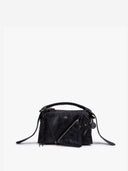 COLLAR MINI TOP HANDLE BAG - BLACK