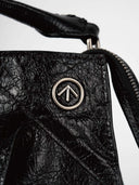 COLLAR MINI TOP HANDLE BAG - BLACK