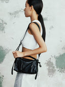 COLLAR MINI TOP HANDLE BAG - BLACK