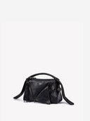 COLLAR MINI TOP HANDLE BAG - BLACK