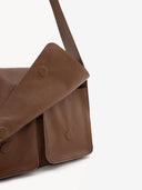 DOUBLE P L MESSENGER BAG - CARAMEL