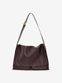DOUBLE P L MESSENGER BAG - CHOCOLATE