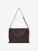 DOUBLE P L MESSENGER BAG - CHOCOLATE