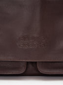 DOUBLE P L MESSENGER BAG - CHOCOLATE