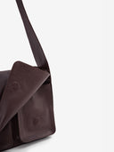 DOUBLE P L MESSENGER BAG - CHOCOLATE