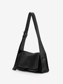 DOUBLE P S MESSENGER BAG - BLACK