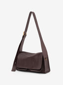DOUBLE P S MESSENGER BAG - CHOCOLATE