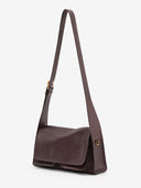 DOUBLE P S MESSENGER BAG - CHOCOLATE