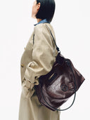 SOFT CARRY L TOTE BAG - BURGUNDY