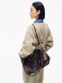 SOFT CARRY M TOTE BAG - BURGUNDY