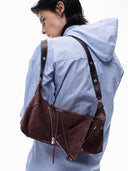 SOFT COLLAR S HOBO BAG - CHESTNUT