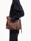 SOFT COLLAR M BOWLING BAG - CARAMEL