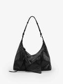 SOFT COLLAR M HOBO BAG - BLACK