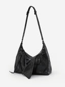 SOFT COLLAR M HOBO BAG - BLACK