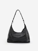 SOFT COLLAR M HOBO BAG - BLACK