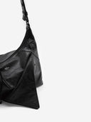 SOFT COLLAR M HOBO BAG - BLACK