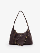 SOFT COLLAR M HOBO BAG - CHOCOLATE