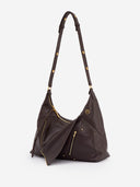SOFT COLLAR M HOBO BAG - CHOCOLATE