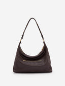 SOFT COLLAR M HOBO BAG - CHOCOLATE