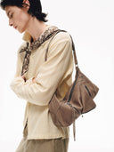 SOFT COLLAR M HOBO BAG - MOCHA