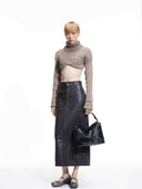 COLLAR S HANDBAG - BLACK