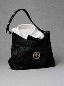 STONE S HOBO BAG - BLACK