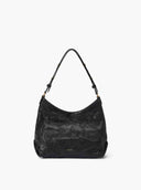 STONE S HOBO BAG - BLACK