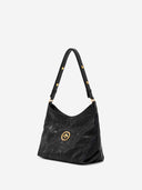 STONE S HOBO BAG - BLACK