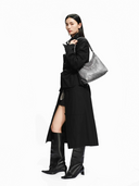 STONE S HOBO BAG - SILVER