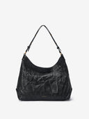 STONE L HOBO BAG - BLACK