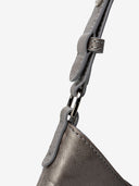 STONE L HOBO BAG - SILVER