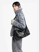 STONE L WEEKEND BAG - BLACK
