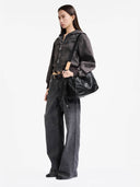 STONE M WEEKEND BAG - BLACK